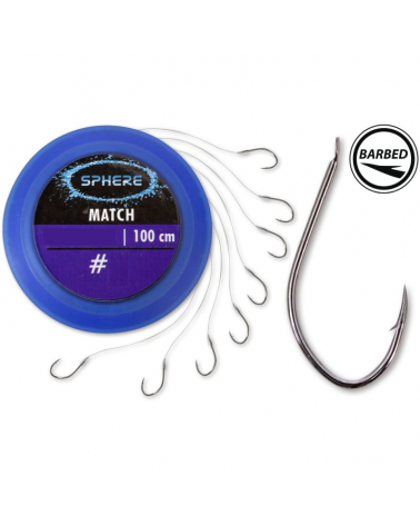 Haczyki z przyponem Browning Sphere Match roz. 16 0.12mm 100cm black nickel