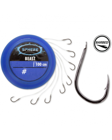 Haczyki z przyponem Browning Sphere Beast roz. 12 0.16mm 100cm black nickel