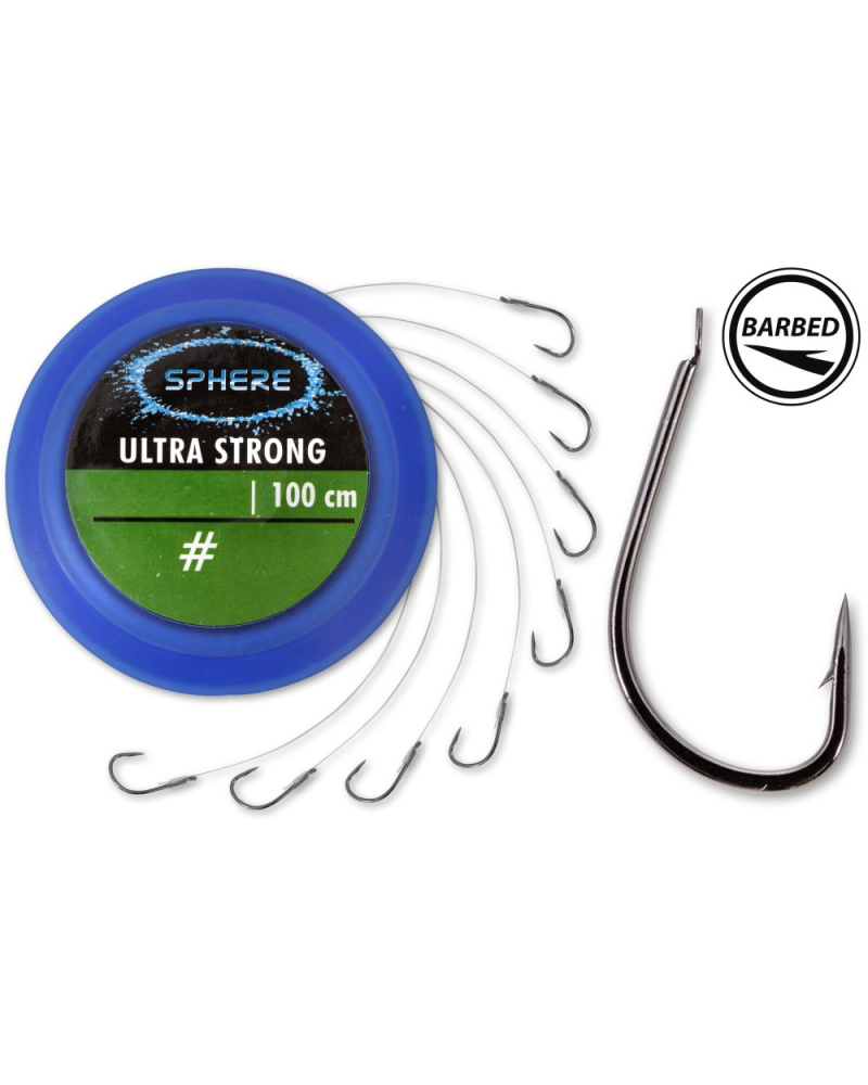 Haczyki z przyponem Browning Sphere Ultra Strong roz. 10 0.16mm 100cm black nickel