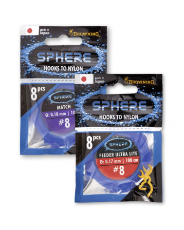 Haczyki z przyponem Browning Sphere Ultra Strong roz. 12 0.14mm 100cm black nickel
