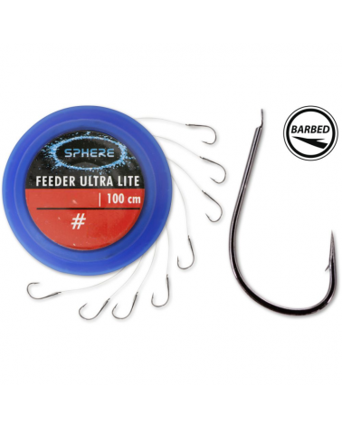 Haczyki z przyponem Browning Sphere Feeder Ultra Lite roz. 18 0.10mm 100cm black nickel