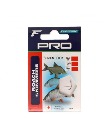 Haczyki z przyponem Flagman Roach/Skimmers roz. 18/0.12mm 90cm 7szt.
