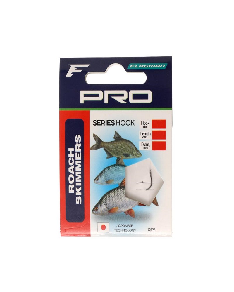 Haczyki z przyponem Flagman Roach/Skimmers roz. 18/0.12mm 90cm 7szt.