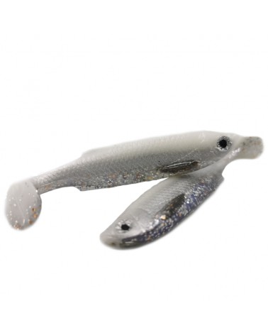 Guma 3D Bleak Paddle Tail Savage Gear 8cm 4g White Silver