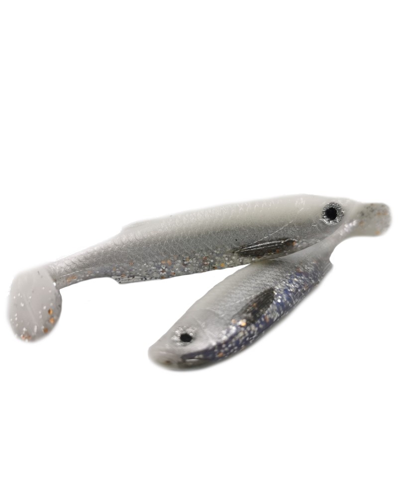 Guma 3D Bleak Paddle Tail Savage Gear 13cm 20g White Silver