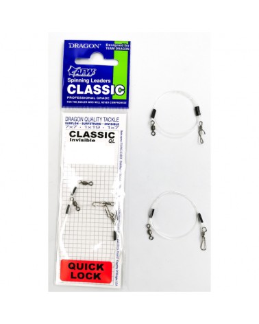 Przypon Quick Lock Invisible Fluorocarbon Dragon 3.5kg 20cm