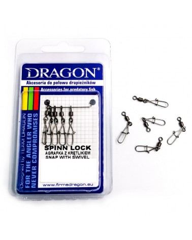 Agrafka z krętlikiem Dragon Spinn Lock 2/0