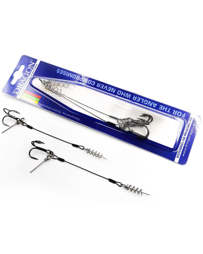 Dozbrojka z korkociągiem Dragon 1x7 27kg 12cm kotwica 3/0