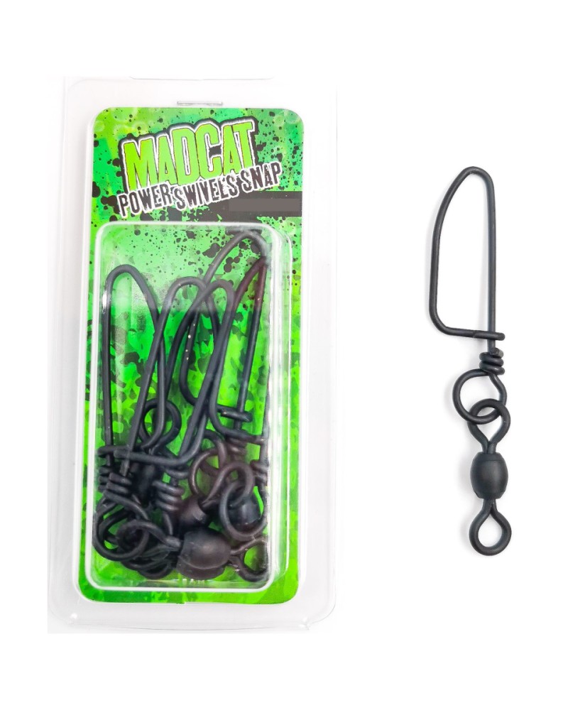 Krętlik Madcat Power Swivels+Snap 100kg 220lbs 5szt.
