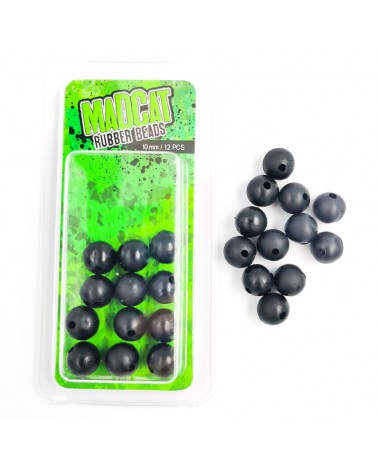 Stopery/koraliki gumowe Madcat Rubber Beads 10mm 12szt.