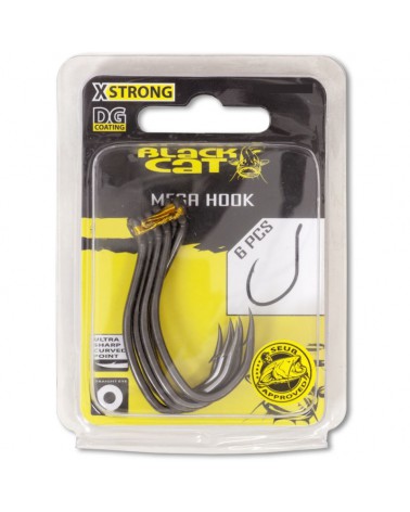 Haczyki Black Cat Mega Hook DG coating 6/0