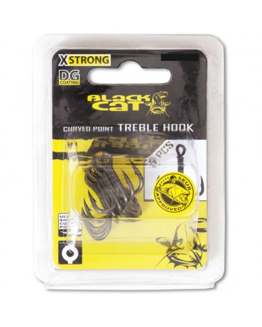 Kotwica Black Cat Curved Point Treble Hook DG 3/0