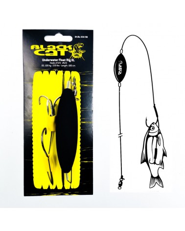 Zestaw Sumowy Black Cat Underwater Float Rig XL Haczyki 3/0 6/0 100kg 180cm