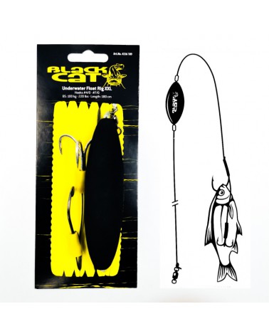 Zestaw Sumowy Black Cat Underwater Float Rig XXL Haczyki  4/0 7/0 100kg 180cm