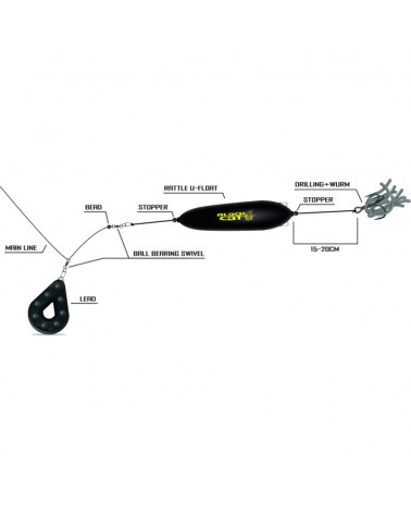 Spławik Black Cat Sumowy Rattle U-Float 20g