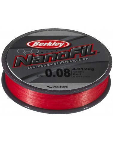 Plecionka Berkley Nanofil LV Red 0,12mm 125m - czerwona