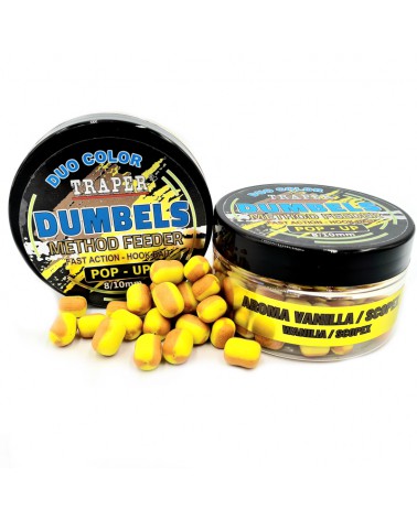 Dumbels Traper Duo Color Pop-Up Wanilia/Scopex 8-10mm 30g