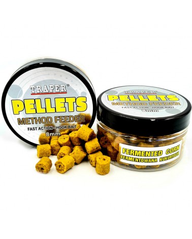 Method Feeder Traper Hook Pellets Fermentowana Kukurydza 8mm 50g