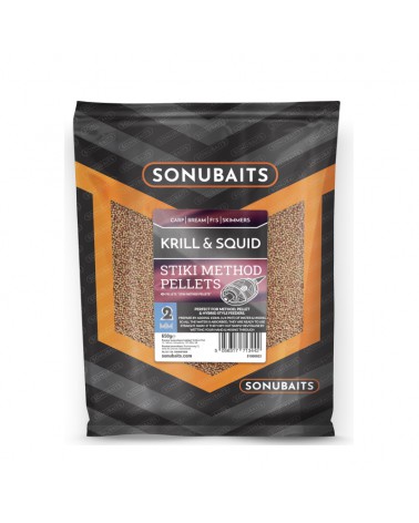 Stiki Method Pellets Krill & Squid Sonubaits 2mm 650g