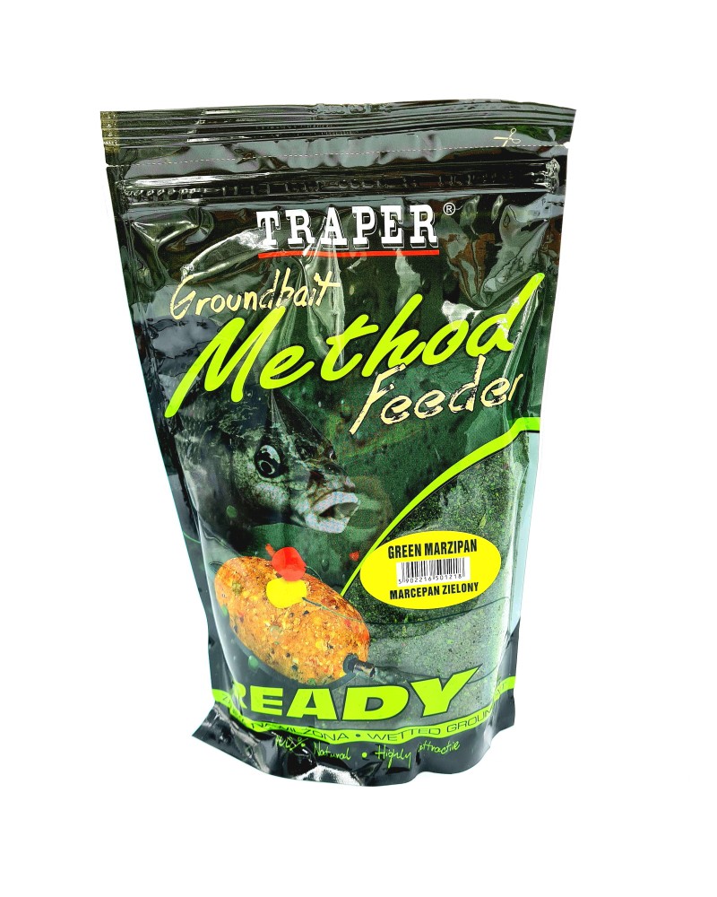 Zanęta Traper Method Feeder Ready Marcepan Zielony 750g
