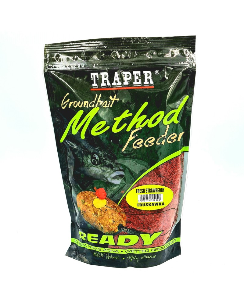 Zanęta Traper Method Feeder Ready Truskawka 750g