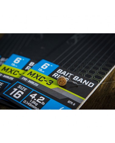 Haczyki Z Przyponem Matrix MXC-3 14 0.165mm Bait Band Rigs Barbless