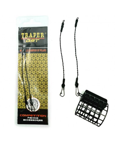Łącznik Traper feeder link skrętka braided 8cm 2szt.