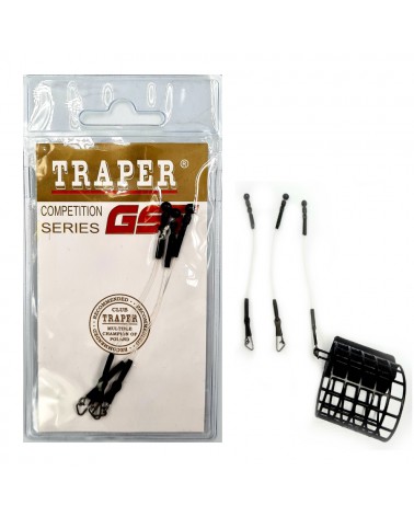Łącznik Traper feeder link fluorocarbon 0.45mm - 8cm 3szt.