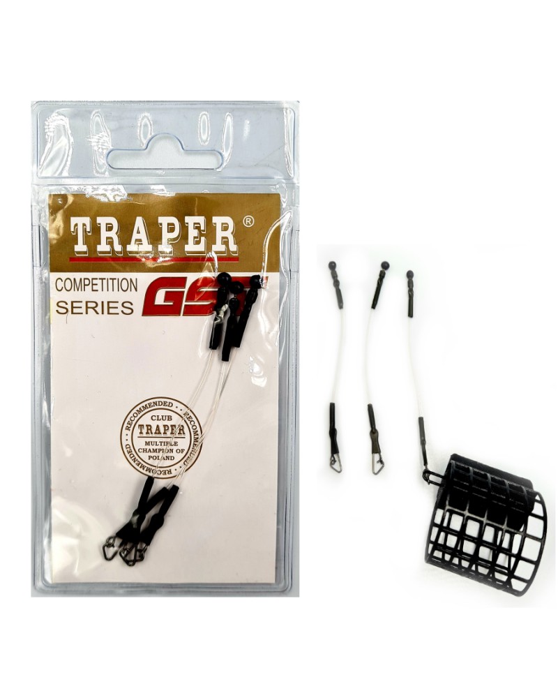 Łącznik Traper feeder link fluorocarbon 0.45mm - 8cm 3szt.