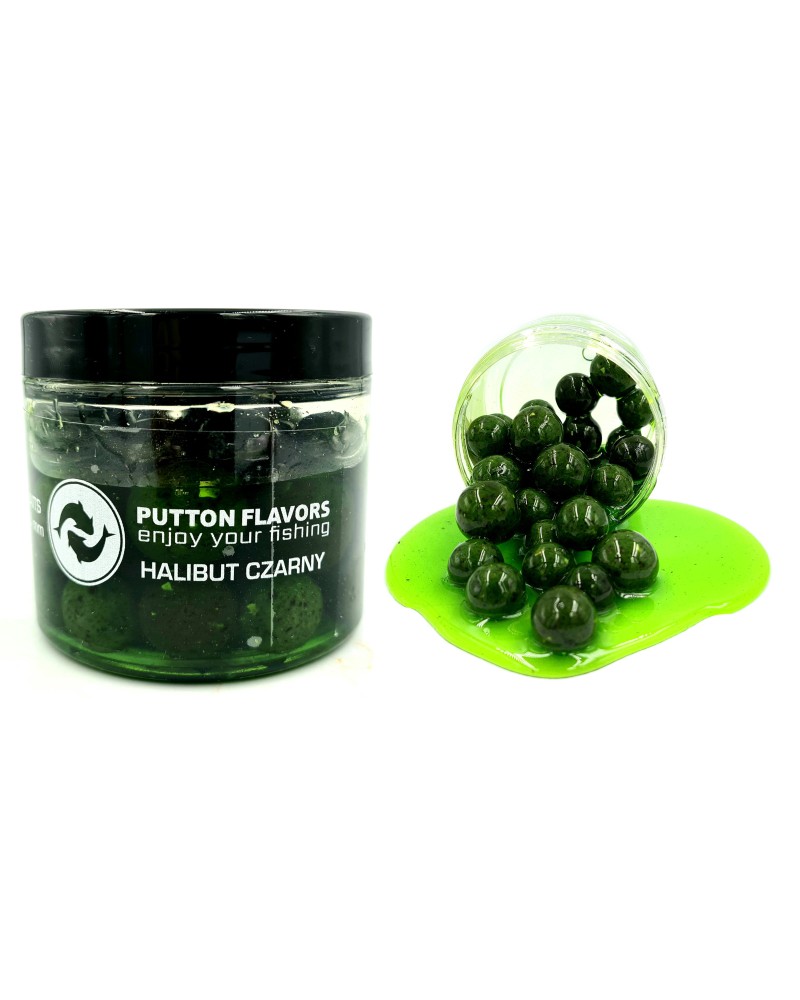 Kulki Putton Flavors Boosted Hookbaits Halibut Czarny 16&20mm 200g