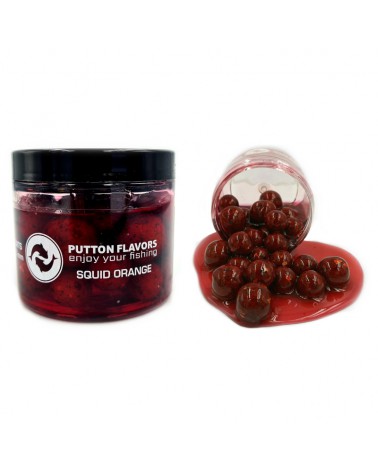 Kulki Putton Flavors Boosted Hookbaits Squid Orange 16&20mm 200g