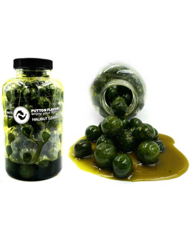 Kulki Putton Flavors Ready Baits w zalewie XXL Halibut Czarny 16&20mm 500ml