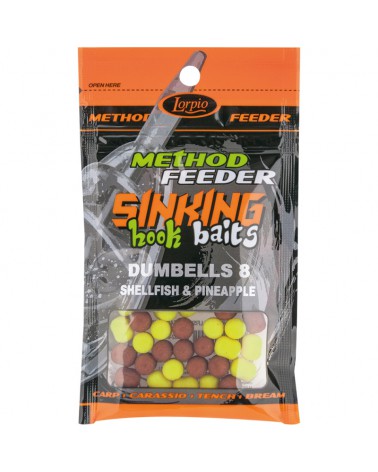 Przynęta Lorpio Hook Baits Sinking Dumbells 8mm Skorupiaki I Ananas 20g