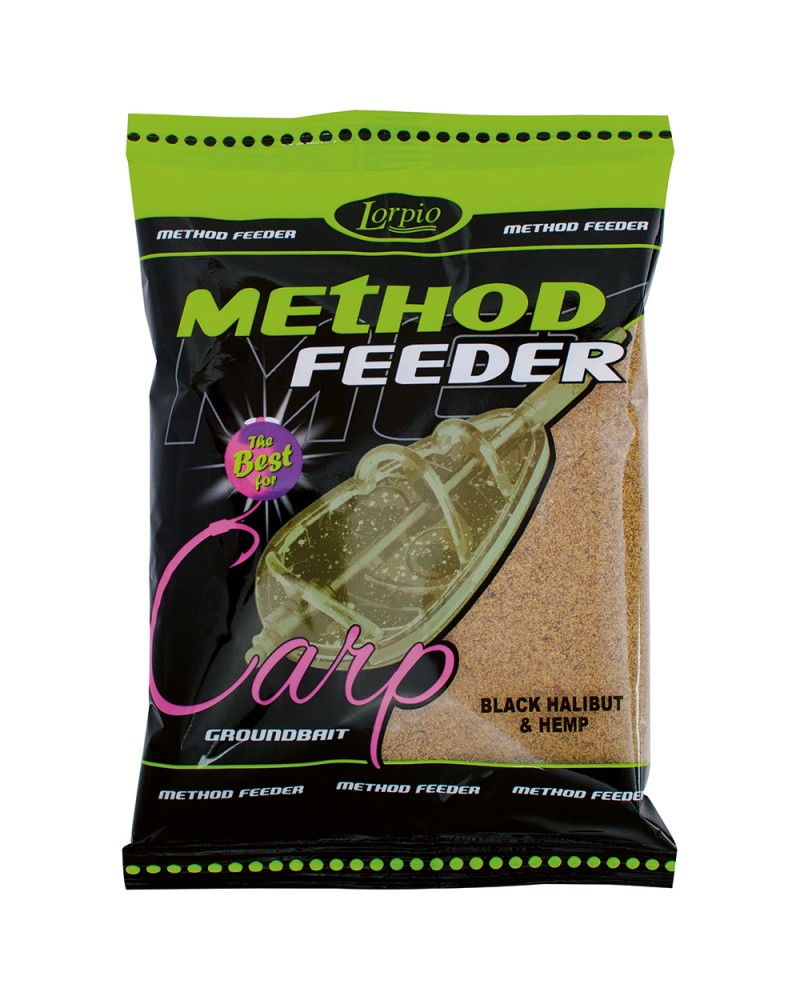 Zanęta Lorpio Method Feeder Black Halibut&Hemp 700g