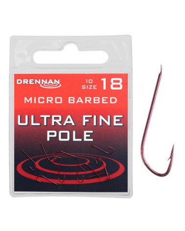 Haczyki Drennan Ultra Fine Pole rozmiar 18 10szt.