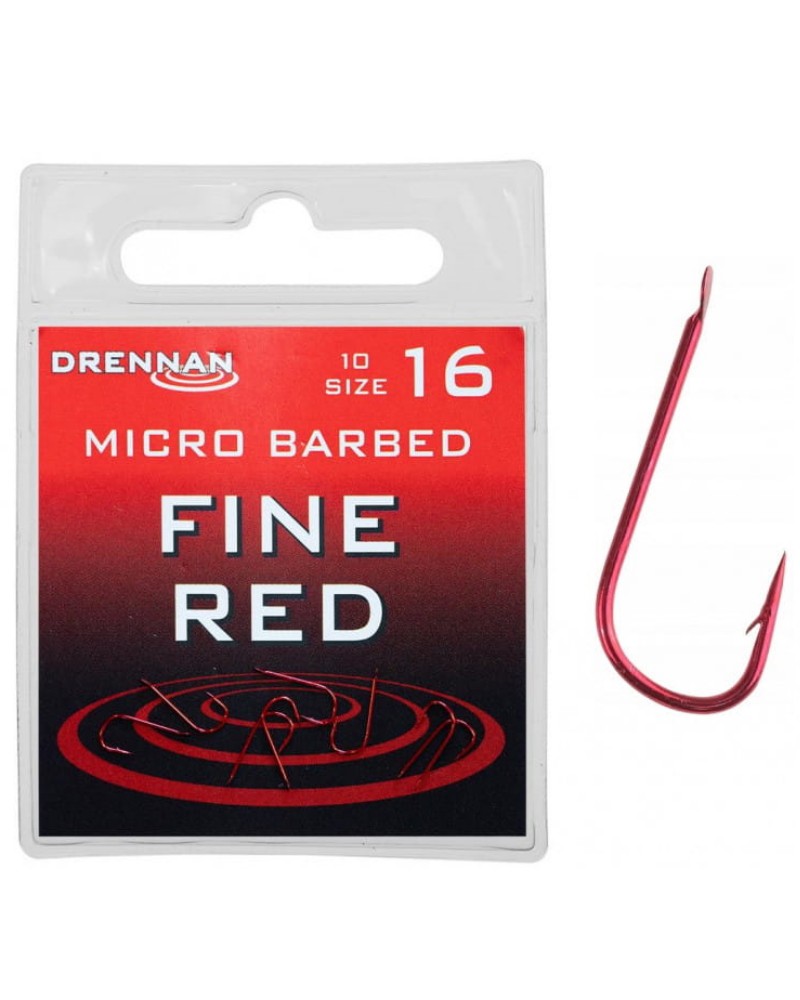 Haczyki Drennan Fine Red rozmiar 16 10szt.