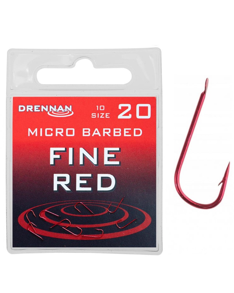 Haczyki Drennan Fine Red rozmiar 20 10szt.