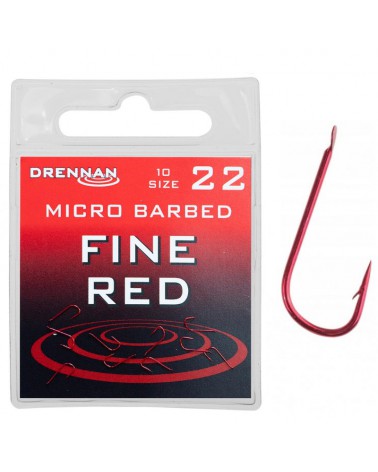Haczyki Drennan Fine Red rozmiar 22 10szt.