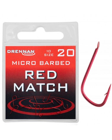 Haczyki Drennan Red Match rozmiar 20 10szt.
