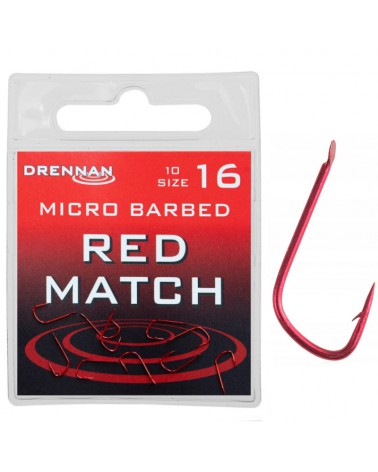 Haczyki Drennan Red Match rozmiar 16 10szt.