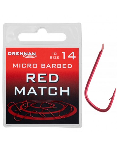 Haczyki Drennan Red Match rozmiar 14 10szt.