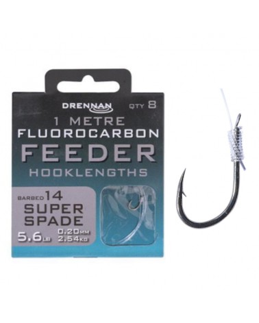 Gotowe Przypony Drennan Fluoro Feeder Super Spade Rozmiar 14 0.20mm 1m