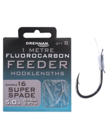 Gotowe Przypony Drennan Fluoro Feeder Super Spade Rozmiar 16 0.19mm 1m