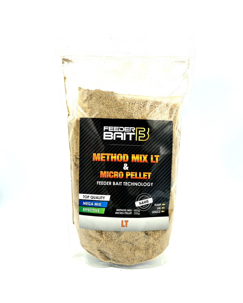 Zanęta Feeder Bait Method Mix LT 800g + micro pellet  200g