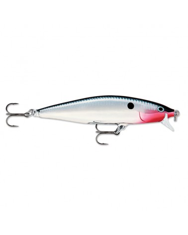 Wobler Rapala Flat Rap 8cm 7g CH Chrome do 1.8m pływający