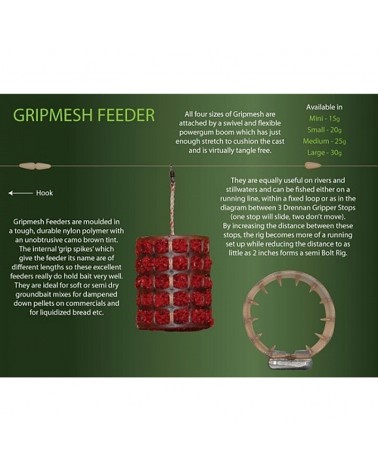 Koszyk Zanętowy Drennan Gripmesh Feeder Large 30g