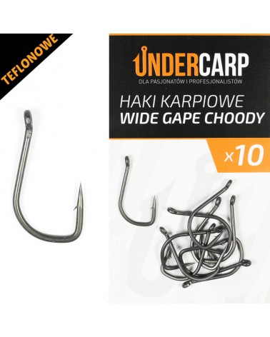 Teflonowe haki karpiowe Undercarp Wide Gape Choddy 8