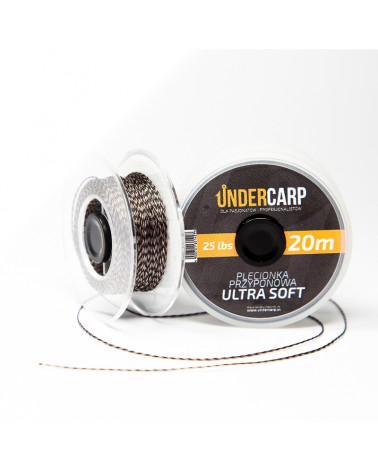 Plecionka przyponowa Undercarp 20m 25lbs Ultra Soft - brązowa