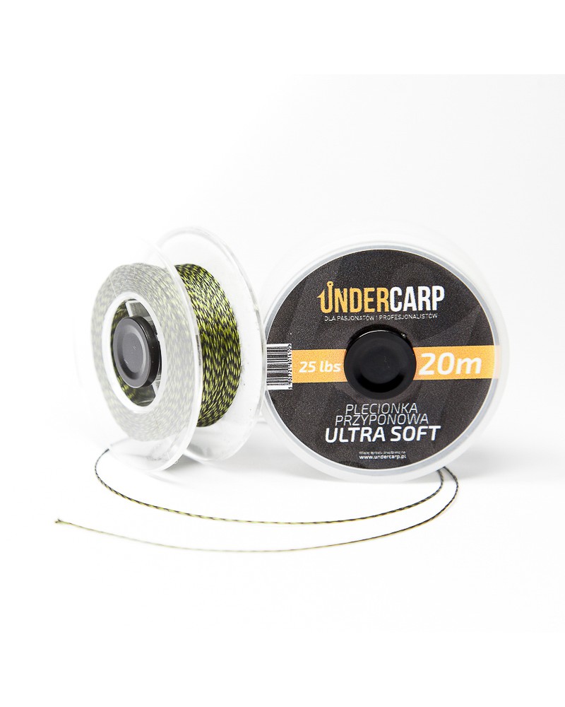 Plecionka Przyponowa Undercarp 20m 25lbs Ultra Soft - Zielona