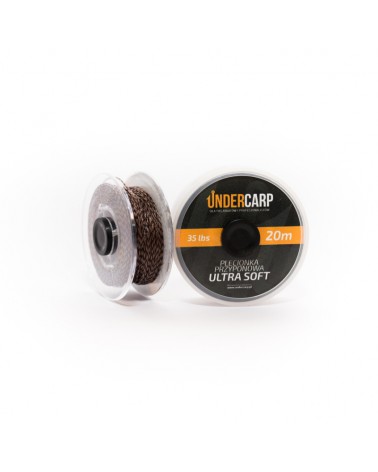 Plecionka przyponowa Undercarp 20m 35lbs Ultra Soft - brązowa